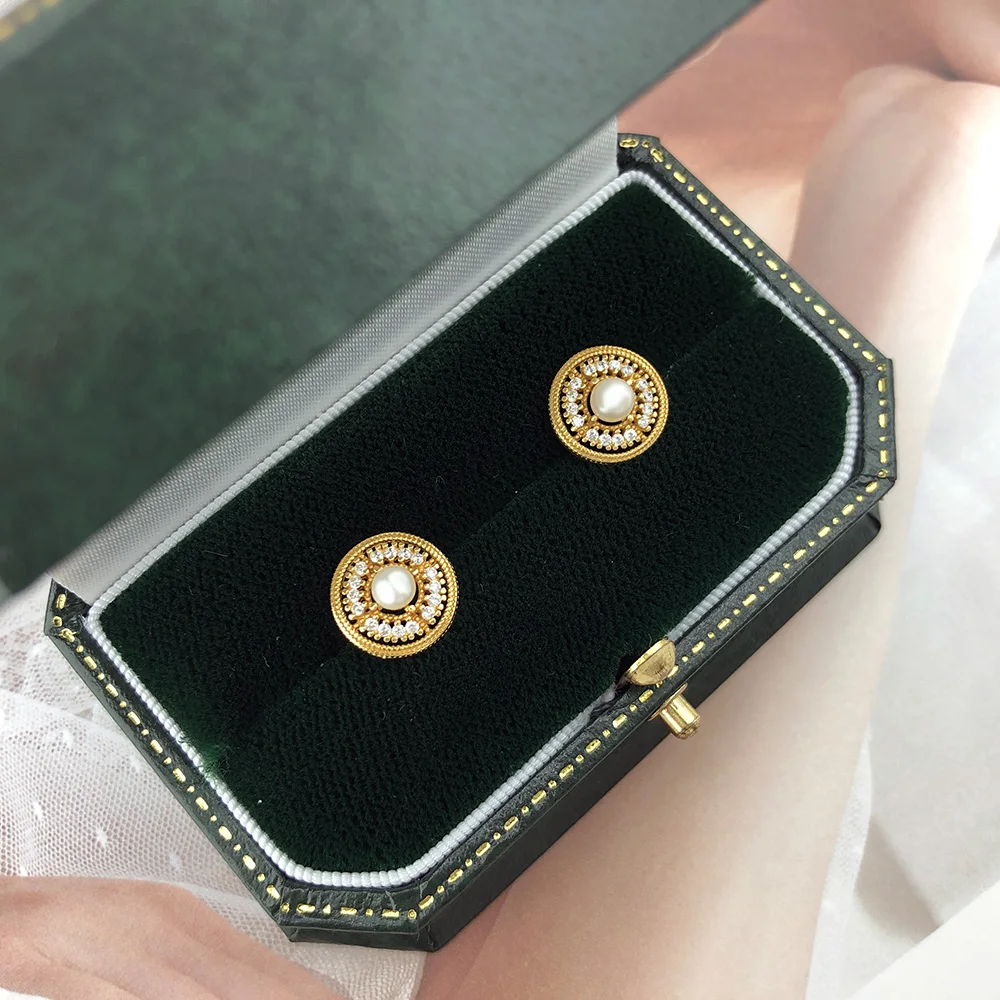 

Серьги-гвоздики женские из серебра 925 пробы, с речным жемчугом