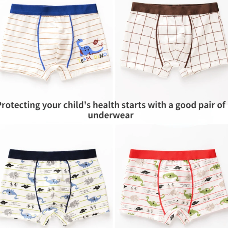 1pc Children's Underwear Boys' Fine Woven Cotton Comfortable Quarter Briefs Middle and Older College Students Kids' Boxes Shorts