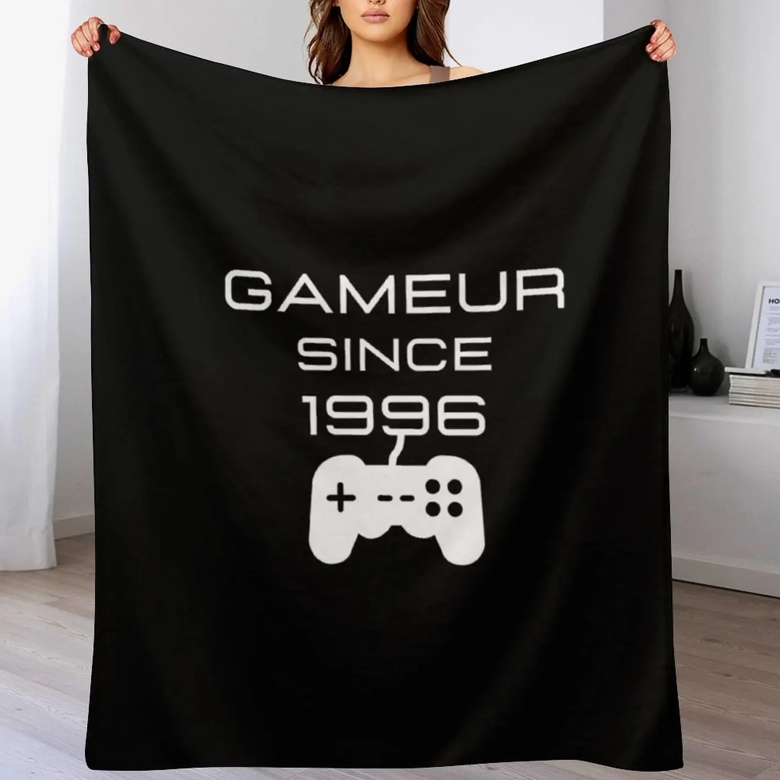 Gamer since 1996! Original geek gift idea Throw Blanket Cozy Microfiber Throw Blanket for Home Bedroom