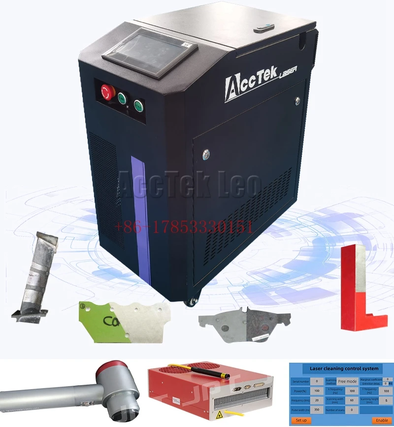 200W Pulse Laser Cleaner Industrial Mold Rust Removal Cleaning Oil Paint Double Axis with Good Price