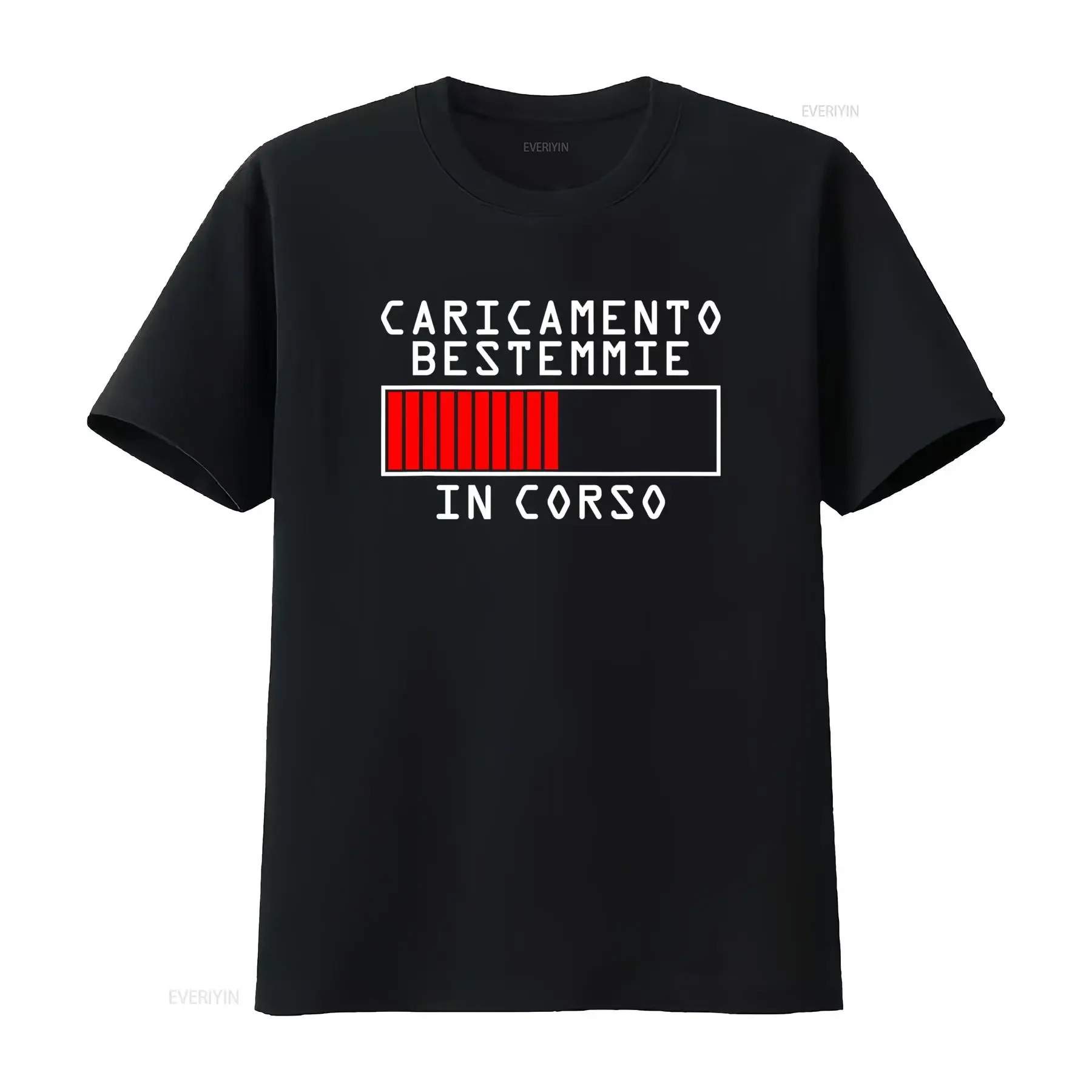 T-shirt de gaming rétro amusant et mignon, motif 'Loading Curses In Progress', 180 g/m², lourd, décontracté, avec phrase en espagnol, style vintage.