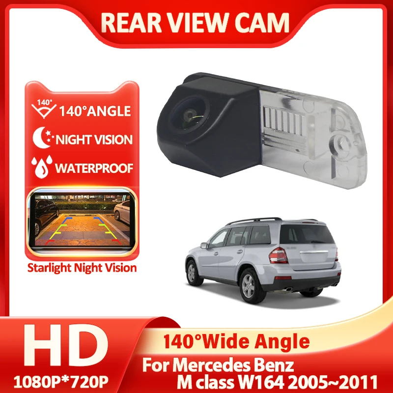 

1080P 140 Degree CCD HD Special Vehicle Rear View Camera For Mercedes Benz M class W164 2005~2009 2010 2011 Fisheye Lens Car