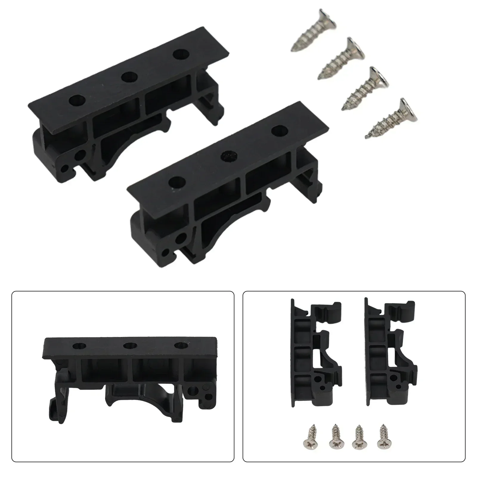 2Pcs PCB 25mm DIN Rail Mounting Adapter Circuit Board Bracket Holder Carrier Clips Control Board DIN35 C45 DIN Rail PCB Install
