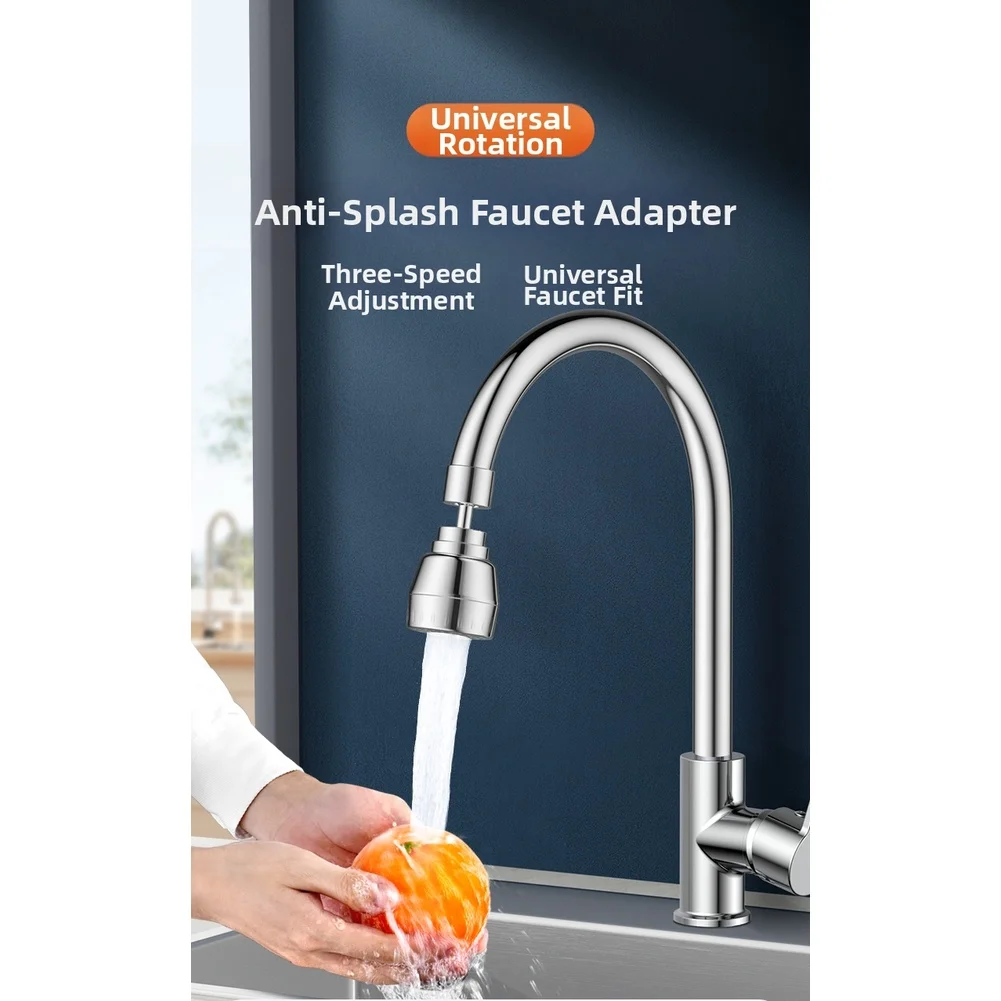Compatible Water Nozzle 360 Degree Rotatable Splash Proof Faucet Extender With 3 Home Improvement Hardware Parts For Home