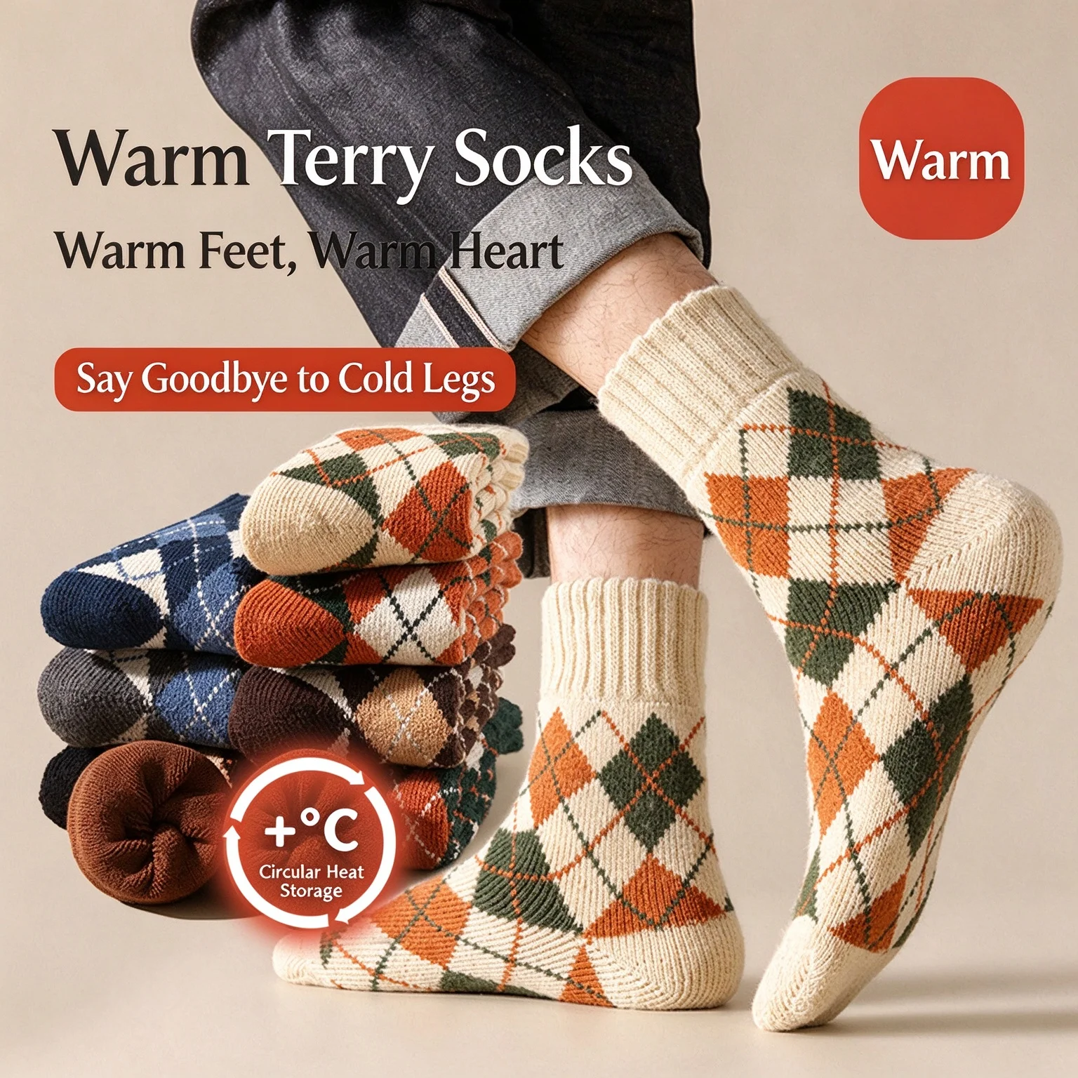 زوجان من جوارب رجالية شتوية من - مراجعة Thermal Sock Winter وسعره