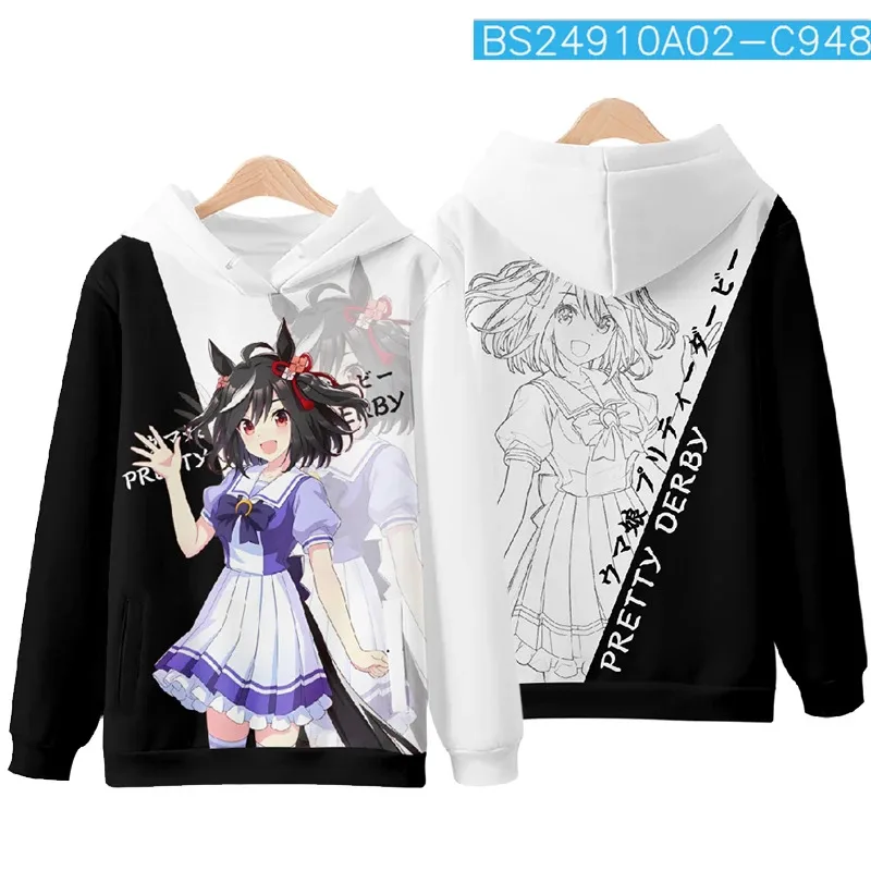 

ss13Uma Musume Pretty Derby Kitasan Black Cosplay Hoodie Women Men Harajuku Sweatshirt Streetwear Hip Hop Pullover Hooded Jacket