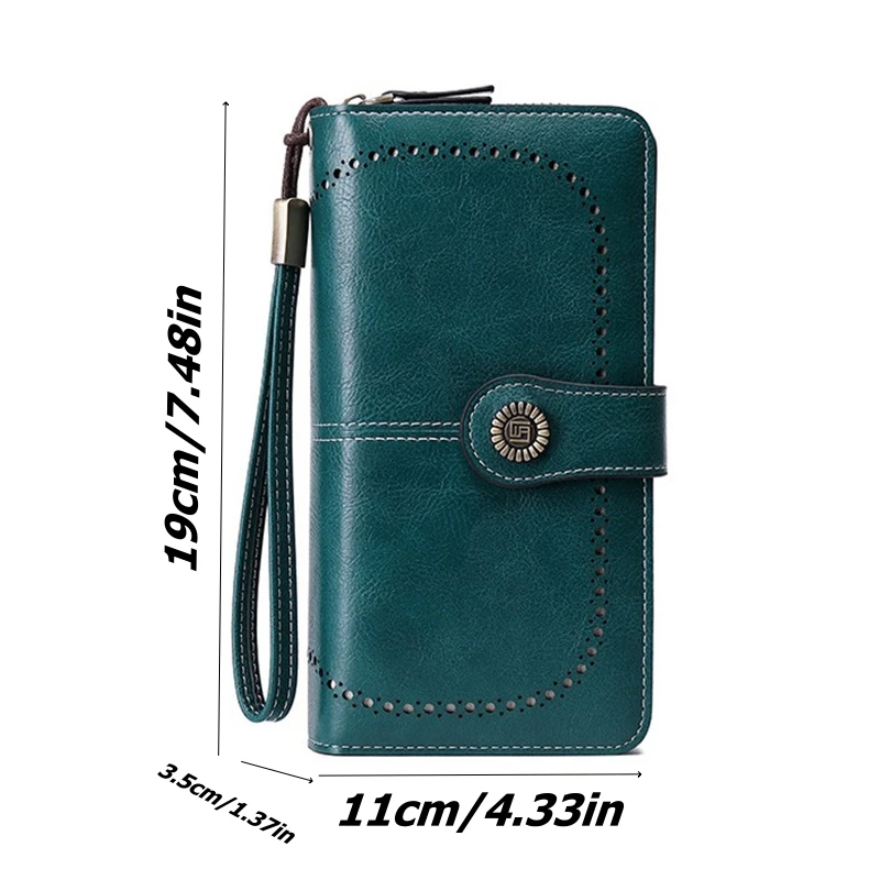 High Quality Women Wallet RFID Anti-theft Leather Wallets For Woman Long Zipper Large Ladies Clutch Bag Female Purse Card Holder