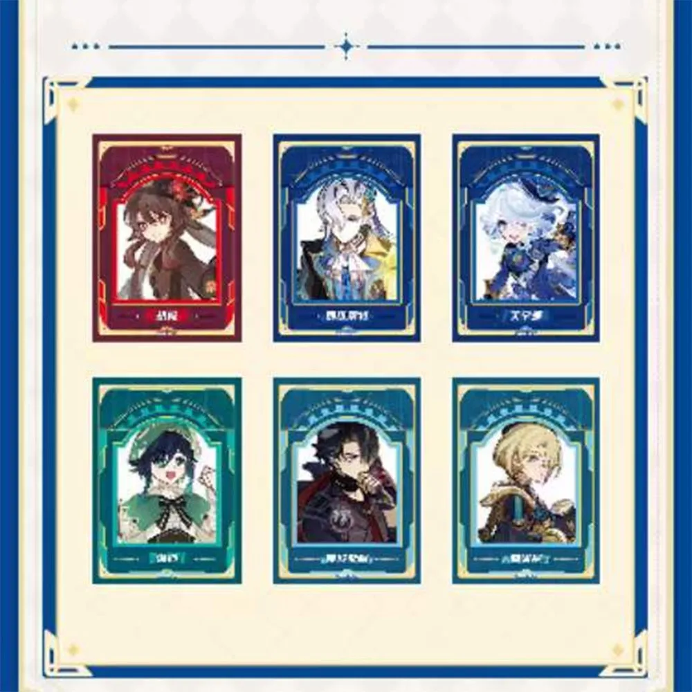 New Genshin Impact Collection Cards Set New In Anime Party Table Game Playing Cards Board Toys For Christmas Douj Gift Toy