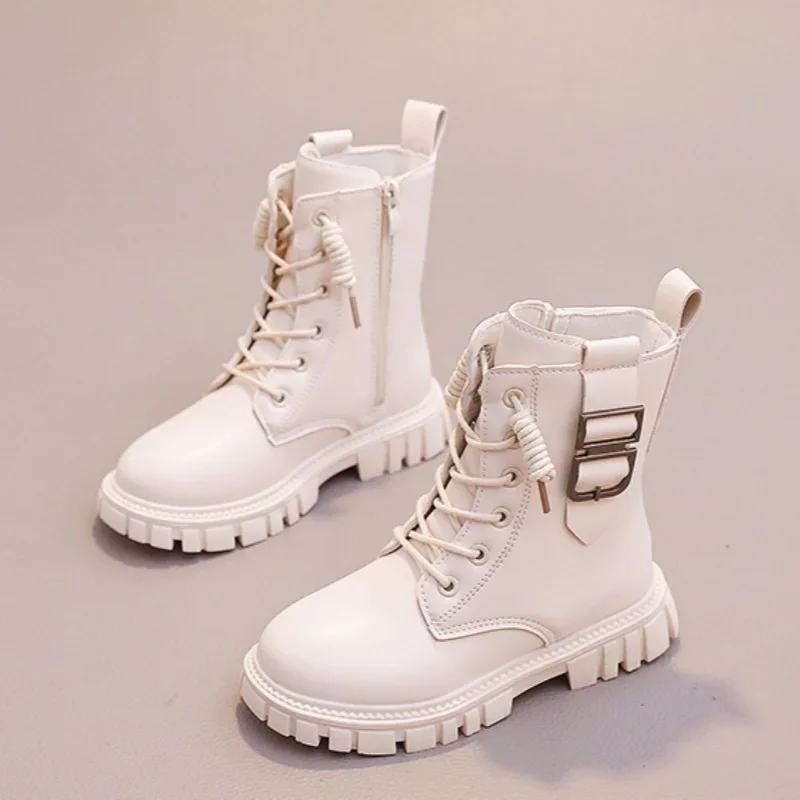 Winter-Neuheit: Bequeme, lässige Prinzessinnenstiefel mit runder Zehenpartie, modisch, heiß begehrt, elegant, mit dicker Sohle, schöne Mädchenstiefel. – Detail 3