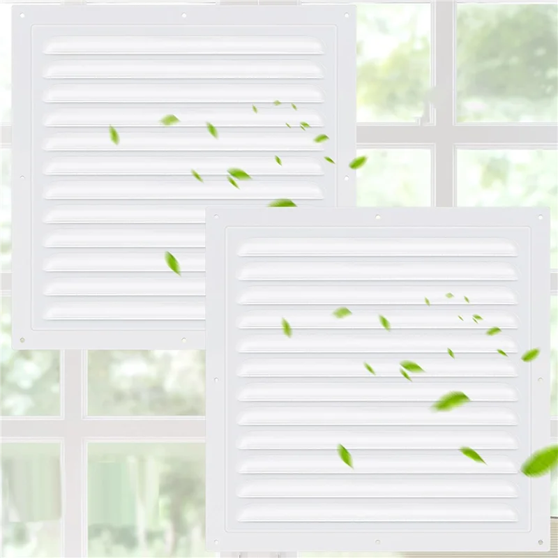 A01F-4Pcs aberturas de sótão aberturas de habilidade ventilação de parede de alumínio ventilação de galpão de metal com malha de tela grade de ventilação quadrada