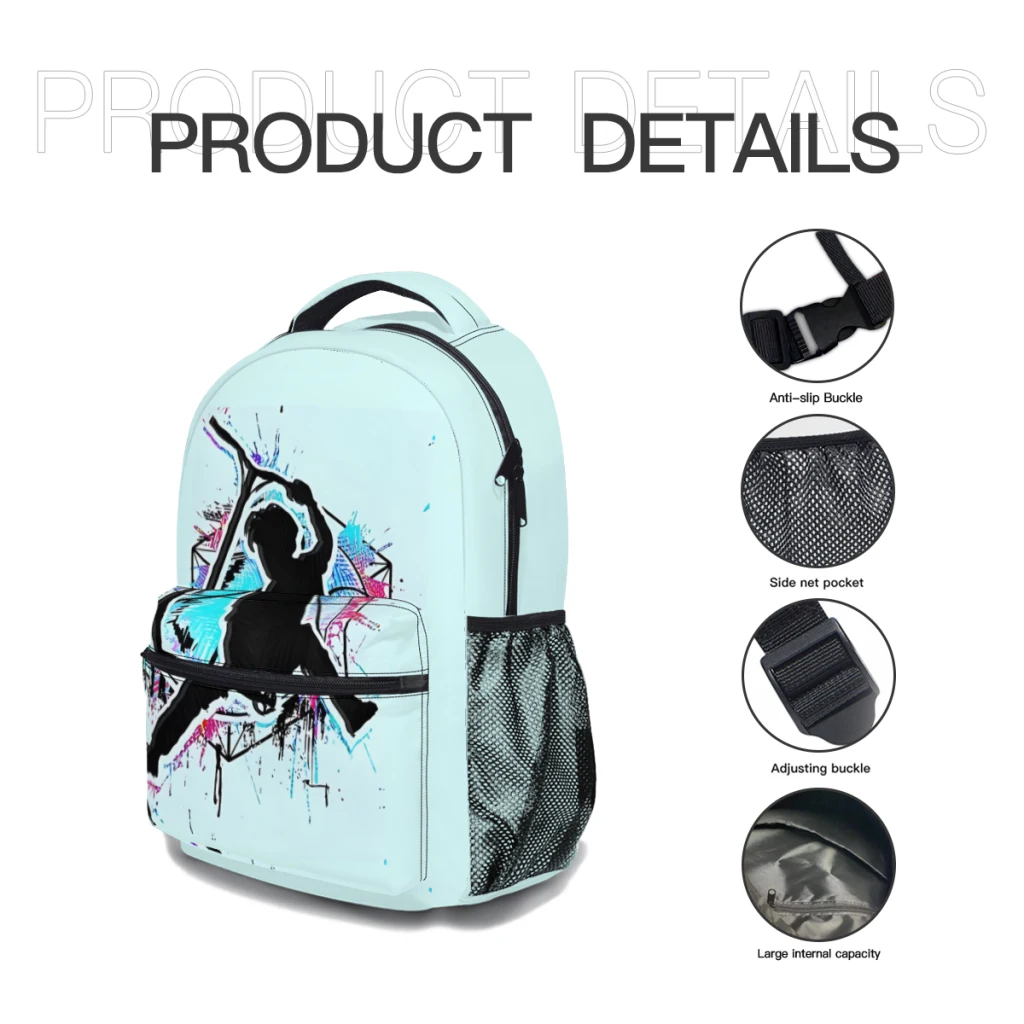 New Fashionable  Cool Colorful Scooter - Stuntscooter - Stunt ScooterPattern School Bag  Print Lightweight Backpack