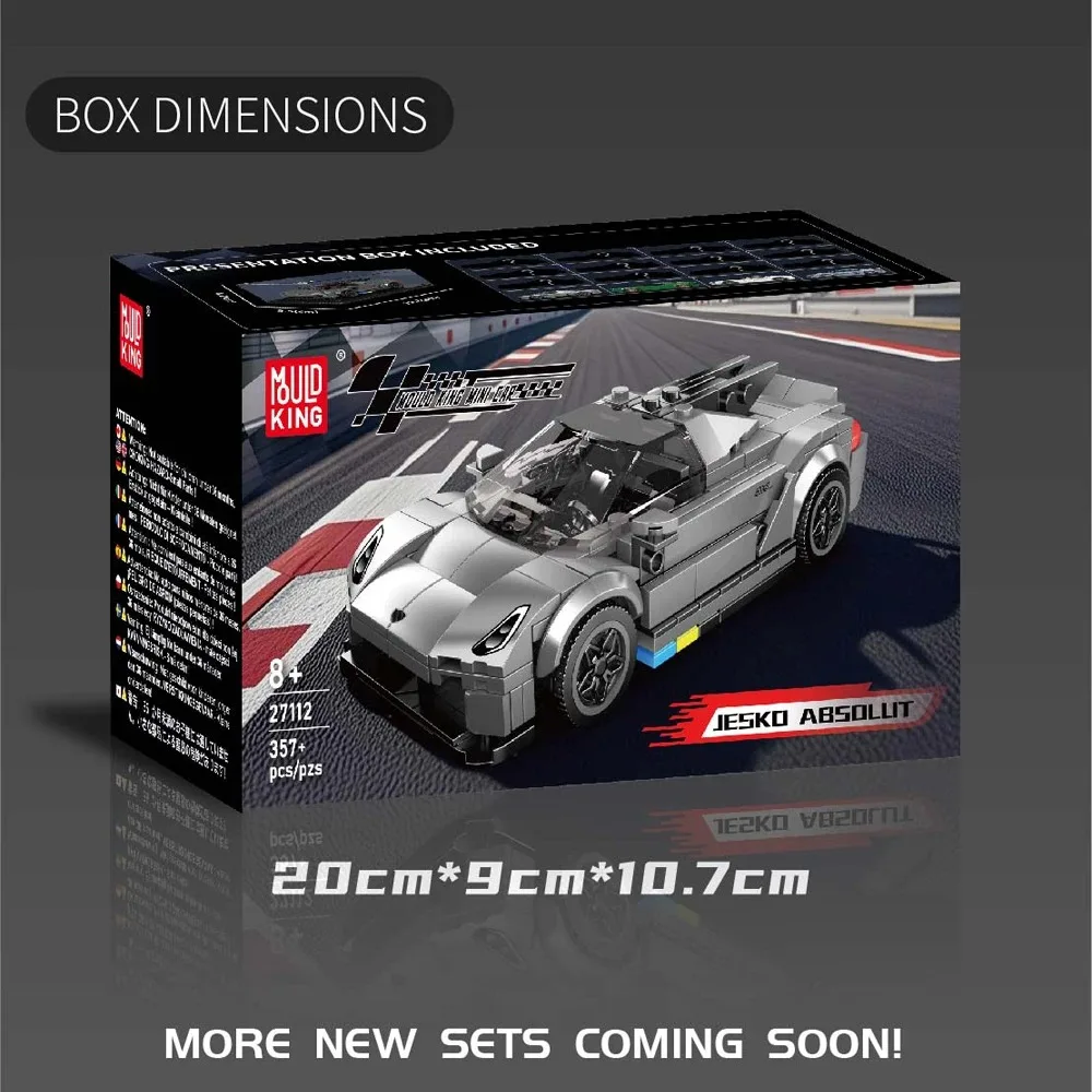 357 قطعة قالب الملك 27112 التقنية المطلقة سيارة رياضية اللبنات مدينة سرعة سباق نموذج سطح المكتب ديكور تجميع لغز اللعب