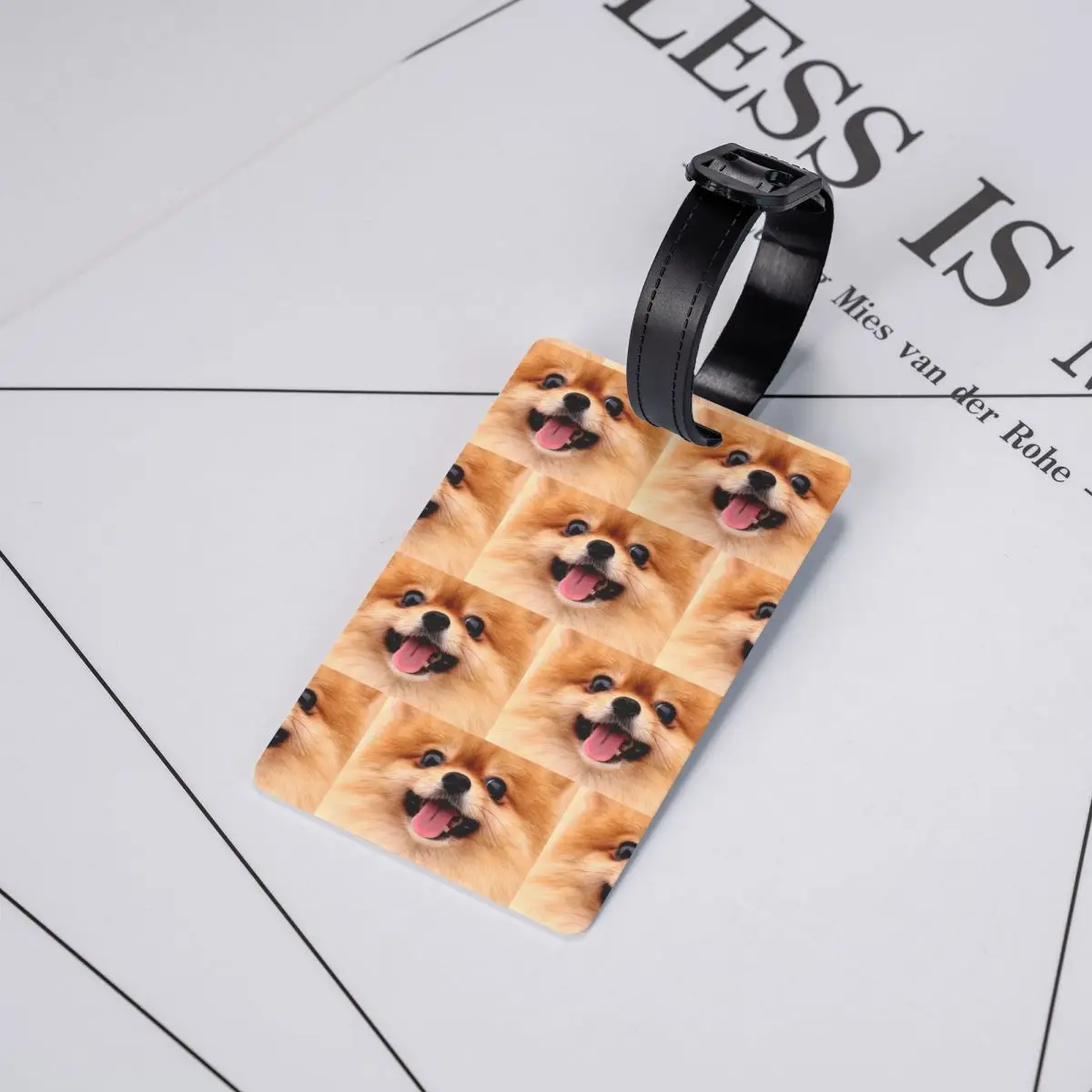 Pomeranian Puppy Luggage Tag Spitz Pom Dog Suitcase Baggage Privacy Cover ID Label