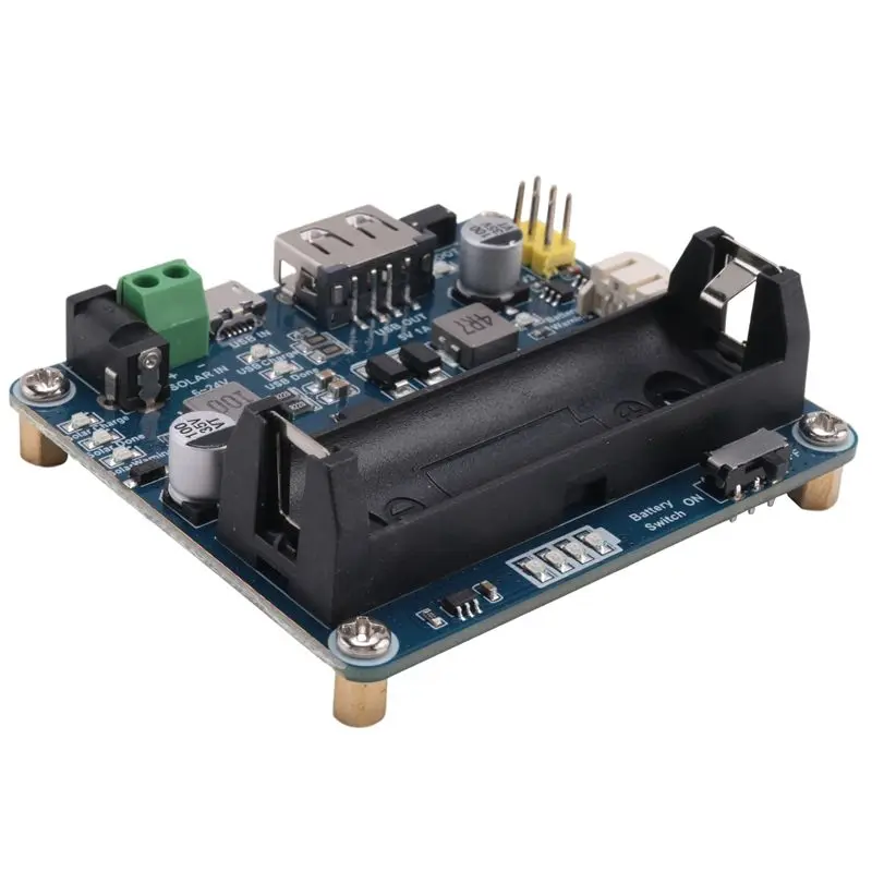 Waveshare Solar Power Management Module For 6V-24V Solar Panel,Supports MPPT Function,USB Connection Battery Charging