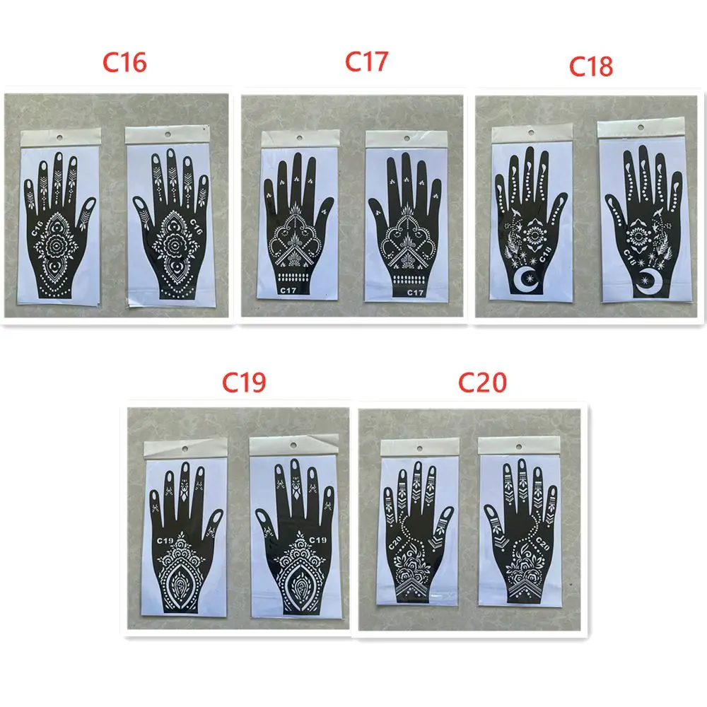 Painting Hollow Drawing Face Paints Arm Leg Feet India Henna Kit Tattoo Stencils Temporary Decal Body Art Template