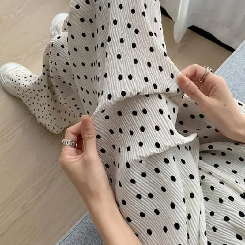 بنطال فضفاض مخطط متدرج داكن للرجال برباط الخصر كاجوال فضفاض