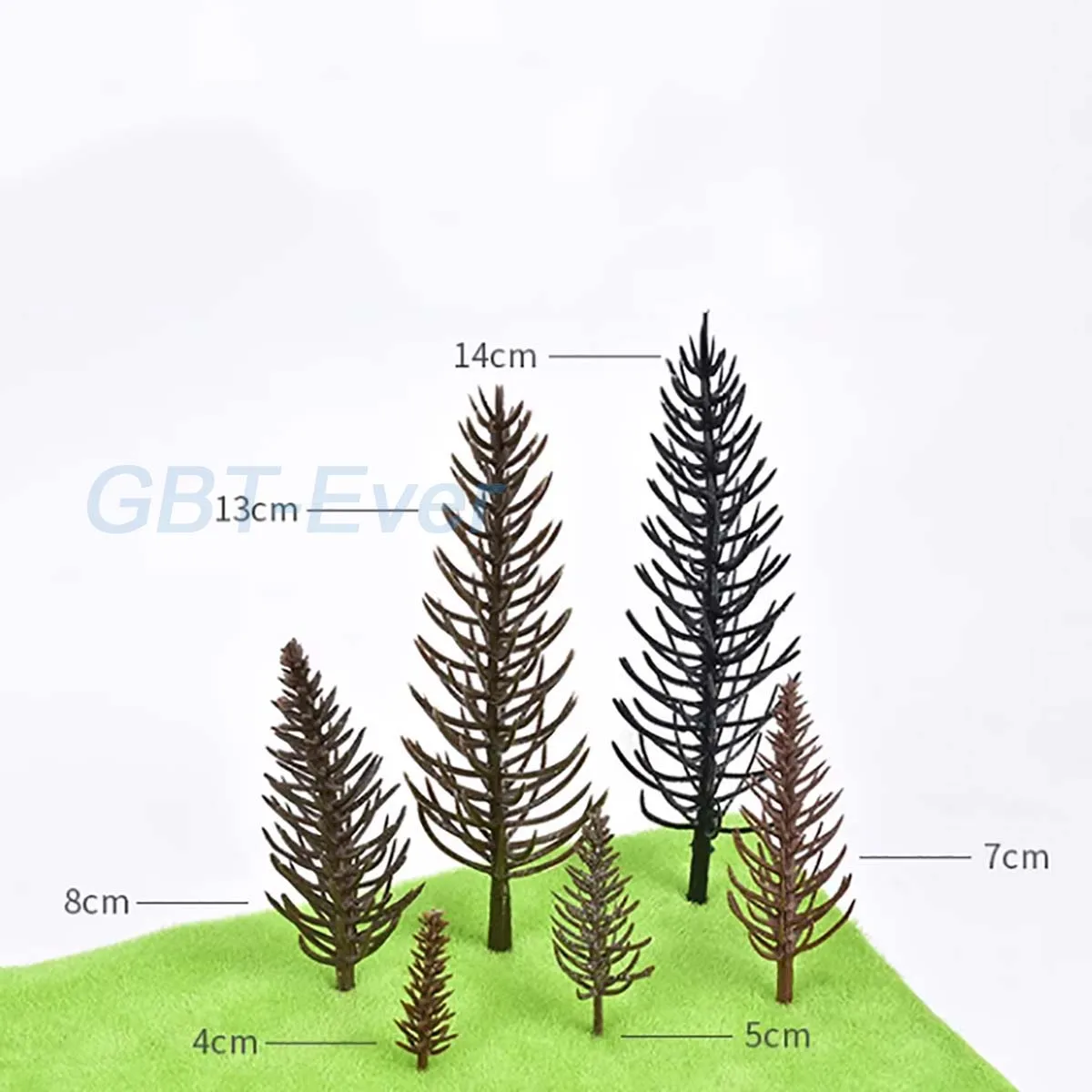 5/10/20Pcs 4-14cm miniaturowa symulacja plastikowe drzewa modeli pień drzewa pociągu kolejowego parku ogrodowego sceneria mikro element dekoracji