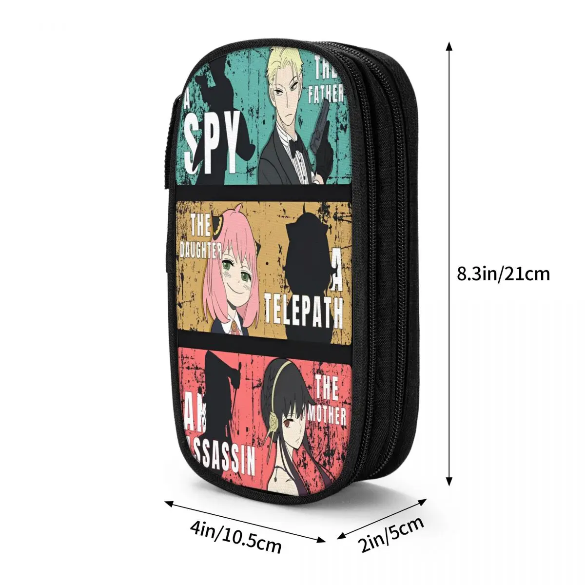 Imagem -06 - Spy x Família Anime Estojo para Lápis Quadrinhos Kawaii Anya Bolsa Lápis Porta Caneta para Estudante Bolsa de Grande Capacidade Papelaria Escolar Novo