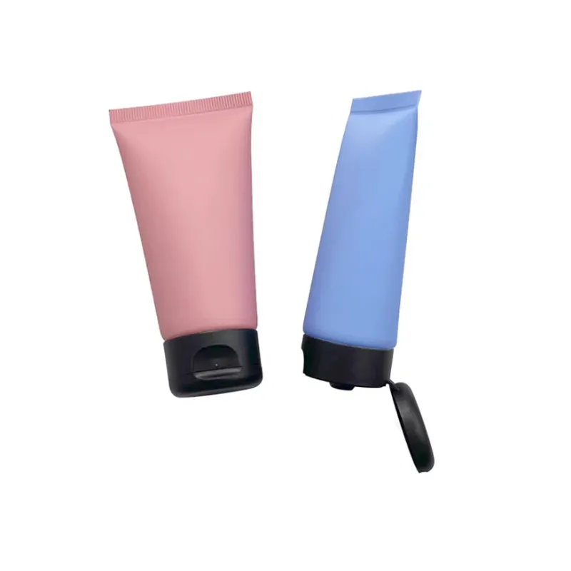 

50 г Пустая пластиковая матовая розовая/синяя мягкая туба с откидной крышкой, тюбик-дозатор для крема для рук, лосьона, косметики, дорожный контейнер