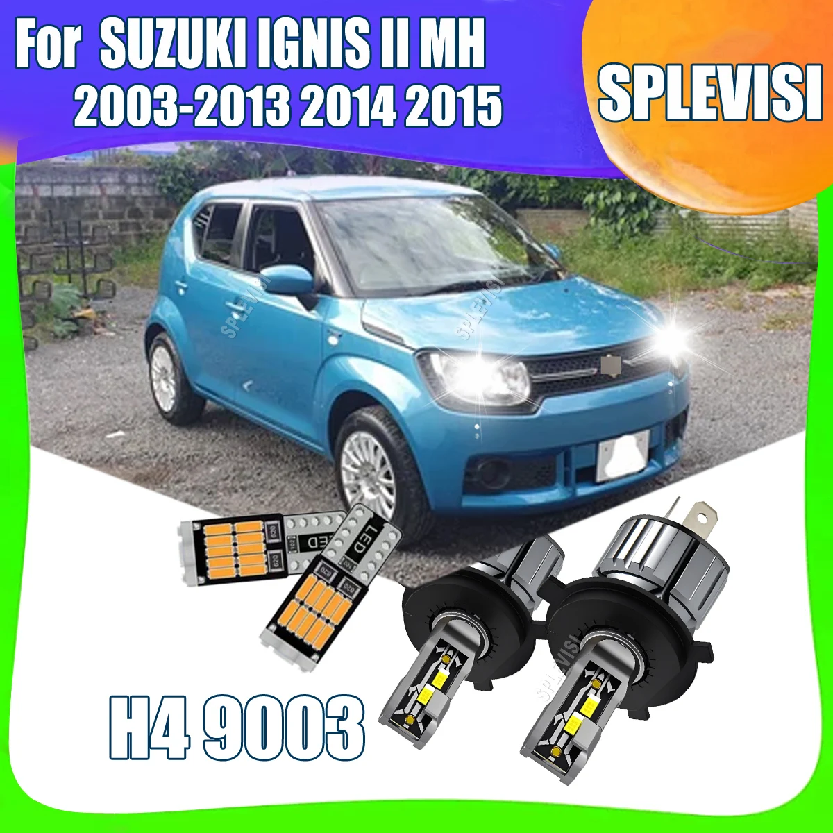 

H4 9003 LED Car Headlight Crystal White Perfect Cutoff Line For SUZUKI IGNIS II MH 2003 2004 2005 2006 2007 2008 2009 2010-2015