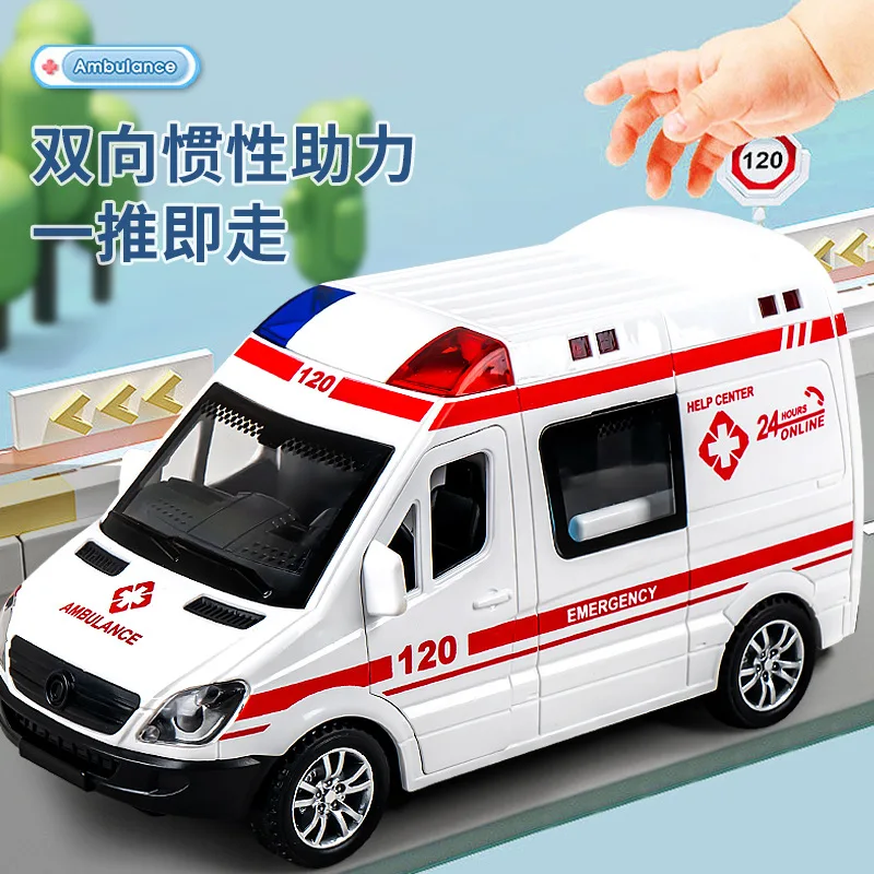 

Детская игрушечная машинка, имитация скорой помощи, большая пятидверная инерционная машина для вождения, скорая помощь с огнями, музыкальная модель автомобиля, детская развивающая игрушка