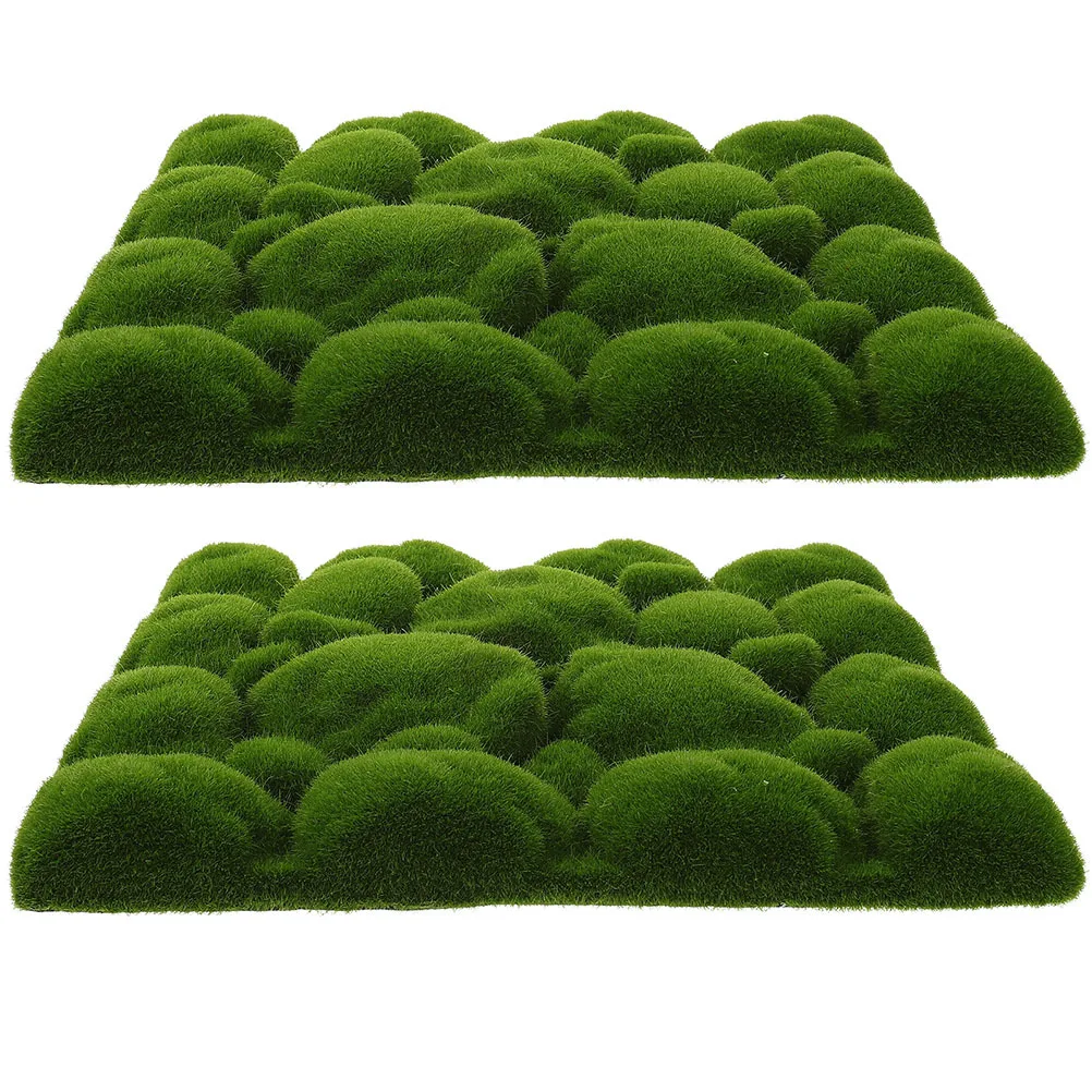 

2Pcs Artificial Board 30x30cm Decorative Foam Wall Artificial Moss Board Panel Indoor Plants Ornament Modern DIY Background