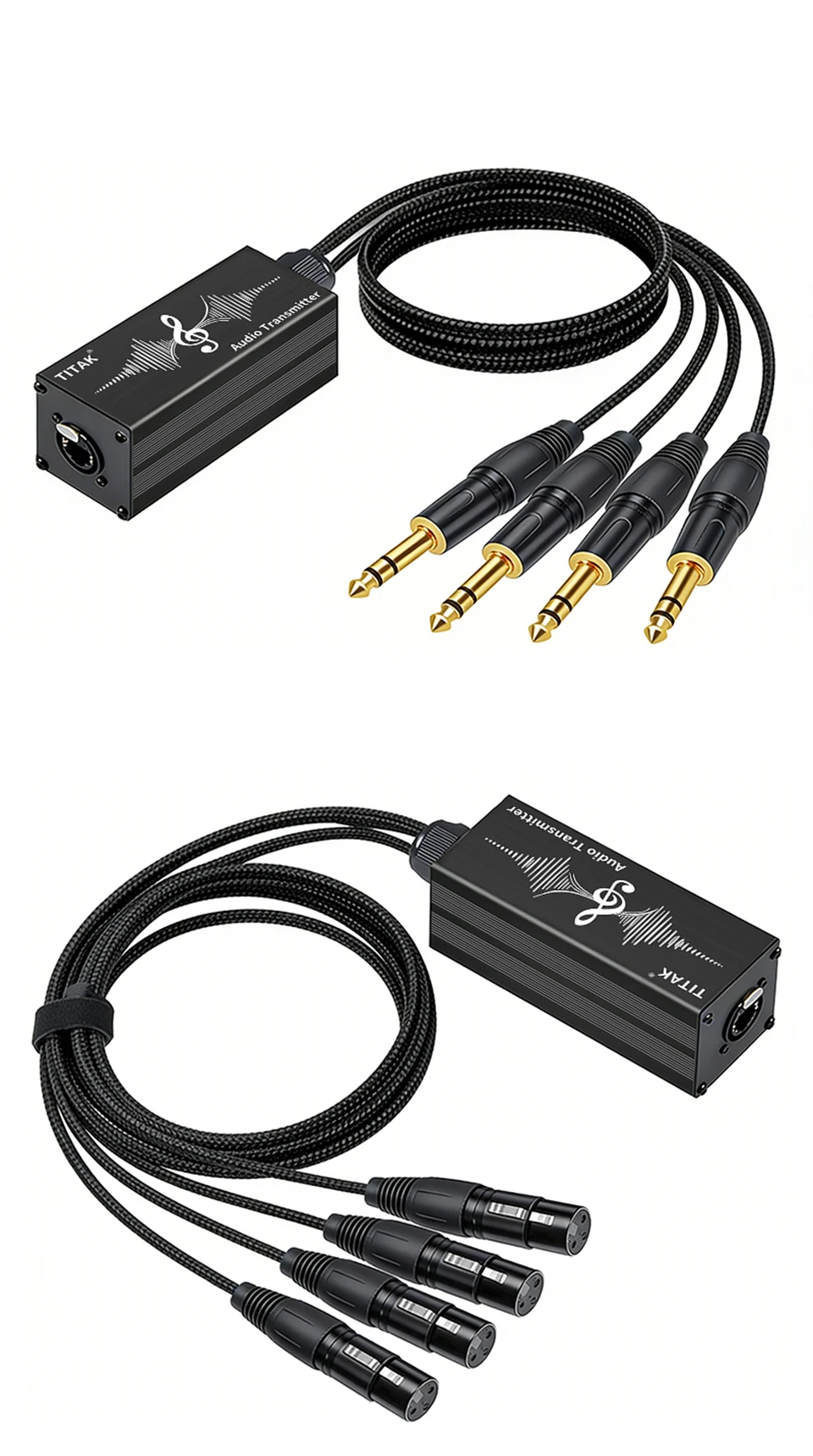 TITAK 4-Kanal 3-Pin XLR Snake Multi-Netzwerk-Extender über Cat6-Kabel für Bühnenbeleuchtung, Aufnahmestudios, Audio-DMX-Übertragung – Detail 4