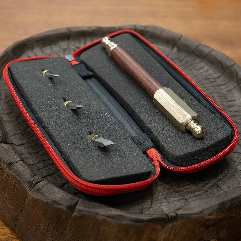 Stone Carving Chisel Set Tungsten Steel Seal Copper Carving Chisels Knife Carpentry Removable Stone Seal Carving Cutter Tools