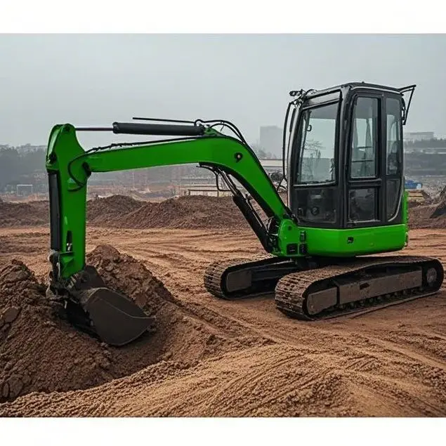 개인 작업 및 농장 건설을 위한 맞춤형 소형 밀폐형 운전실 디젤 굴삭기
