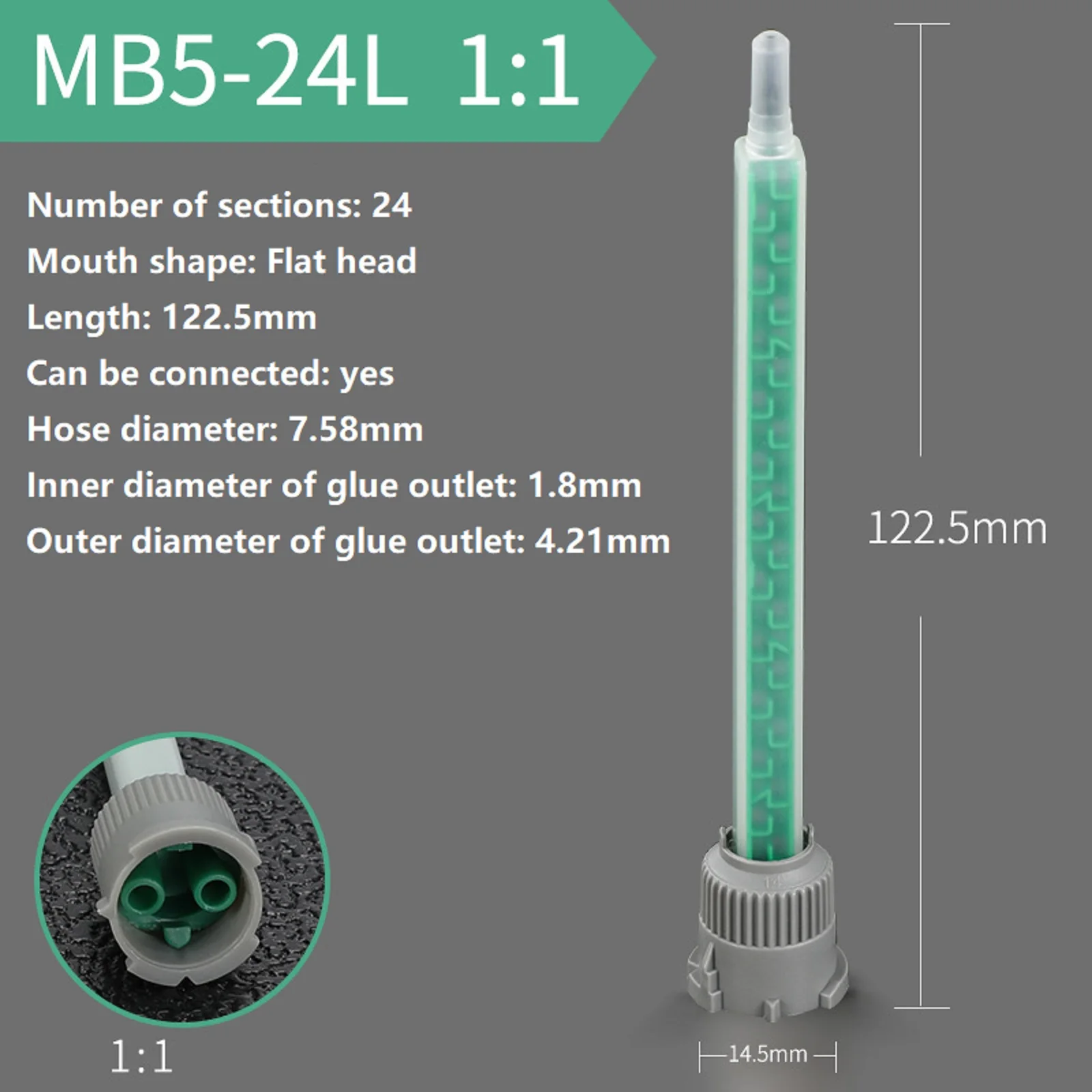 New Practical Nozzles 10pcs 1:1 91mm Length ABS Flat Nozzle For Pipe Current For Pipe Flows Static Mixer Nozzles