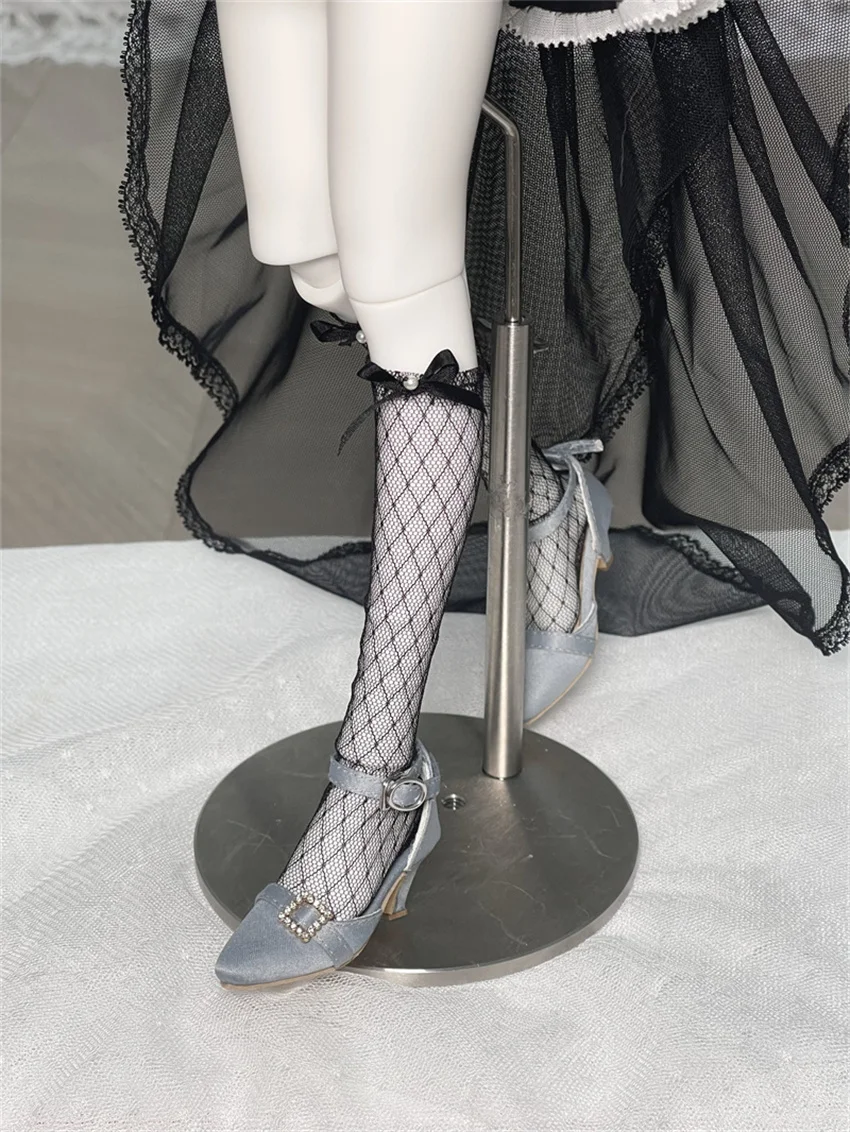 In Stock BJD/SD Shoes 1/3 1/4 High Heels Girls Silk Pointy One-button High Heels Multi-colored BJD Doll Accessories