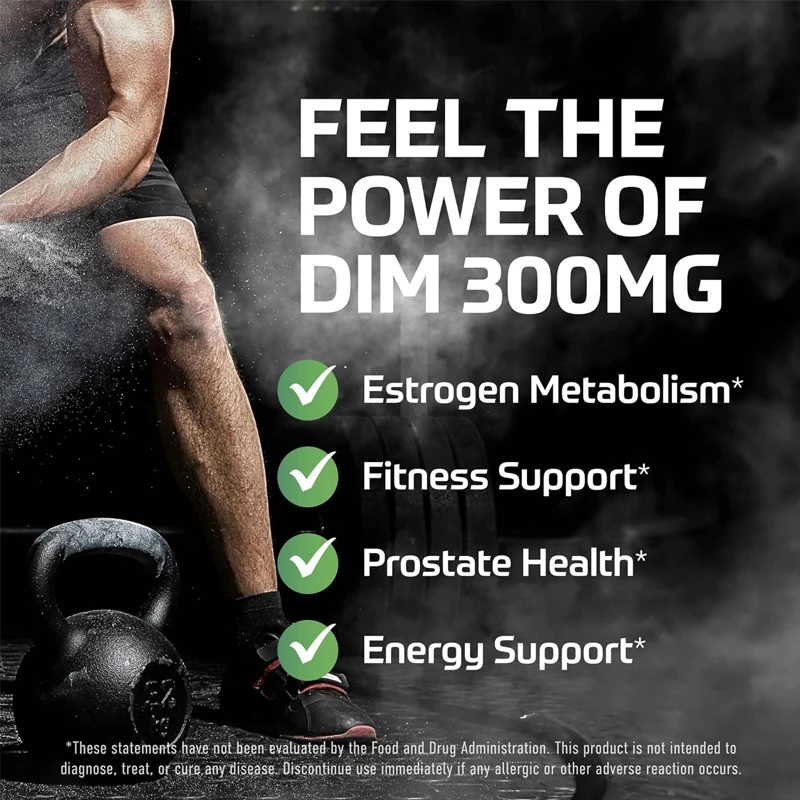 DIM 300mg men, estrogen blockers and aromatase inhibitors | Men\'s hormone balance and fitness booster supplement 60 capsules