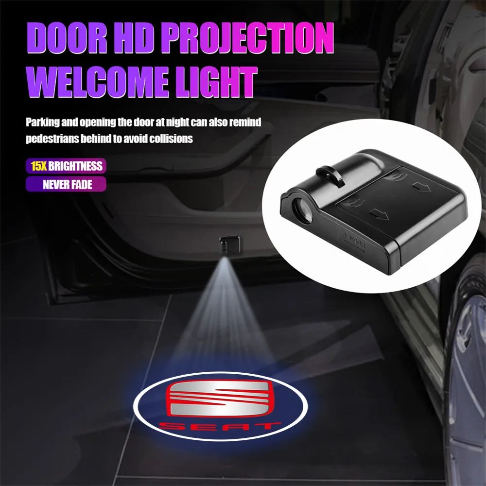 

1/2/4pcs Car Door Welcome Light LED Laser Projector Light Auto Accessories For Seat Cupra FR Racing Ibiza Leon Ateca Exeo Altea