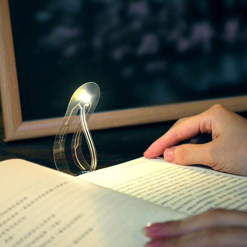 LED Bookmark Light Book Reading Lights 4000K Eye Protection Mini Night Light Reading Light Clip Books Light Portable Bookmarks