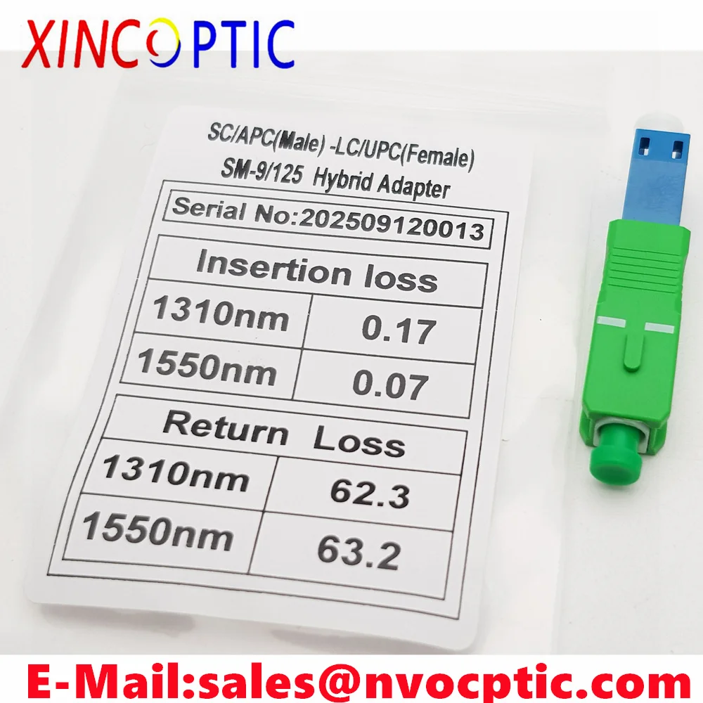 SC-LC Hybrid Fiber Adaptor,SCAPC Male to LCUPC Female Ceramic Ferrule Single/Multi Mode Optic Adapter Coupler Connector