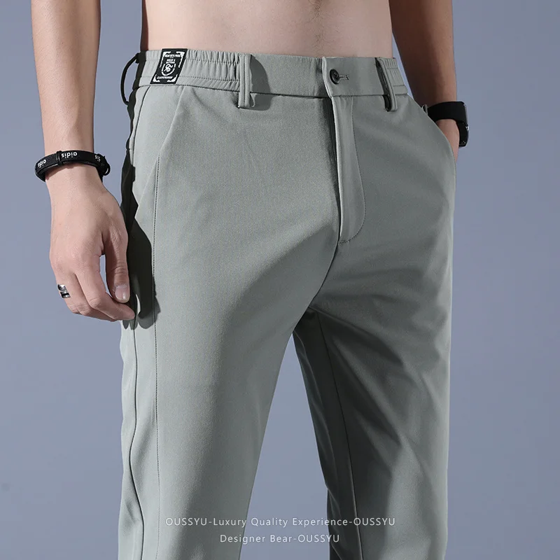 2026 Spring Summer Ultra-thin Men's Stretch Slim Straight Casual Pants High Quality Fashion Breathable Golf Sports Trousers Man - view 5