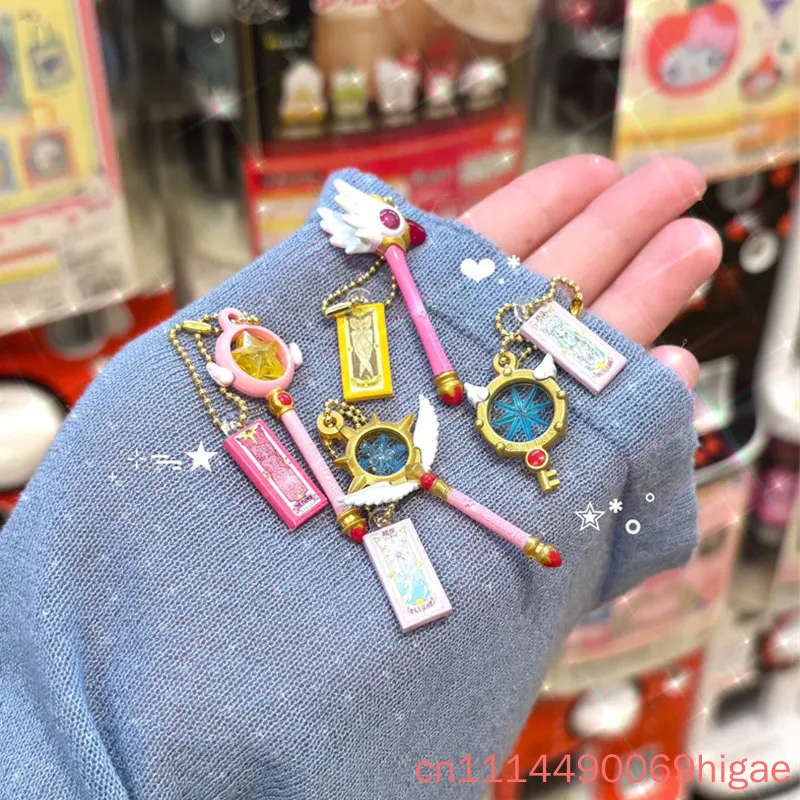 Genuine Bandai Cardcaptor Sakura Gashapon Miniature Props Bird Head Sealing Dream Star Magic Wand Keychain Pendant Anime Collect