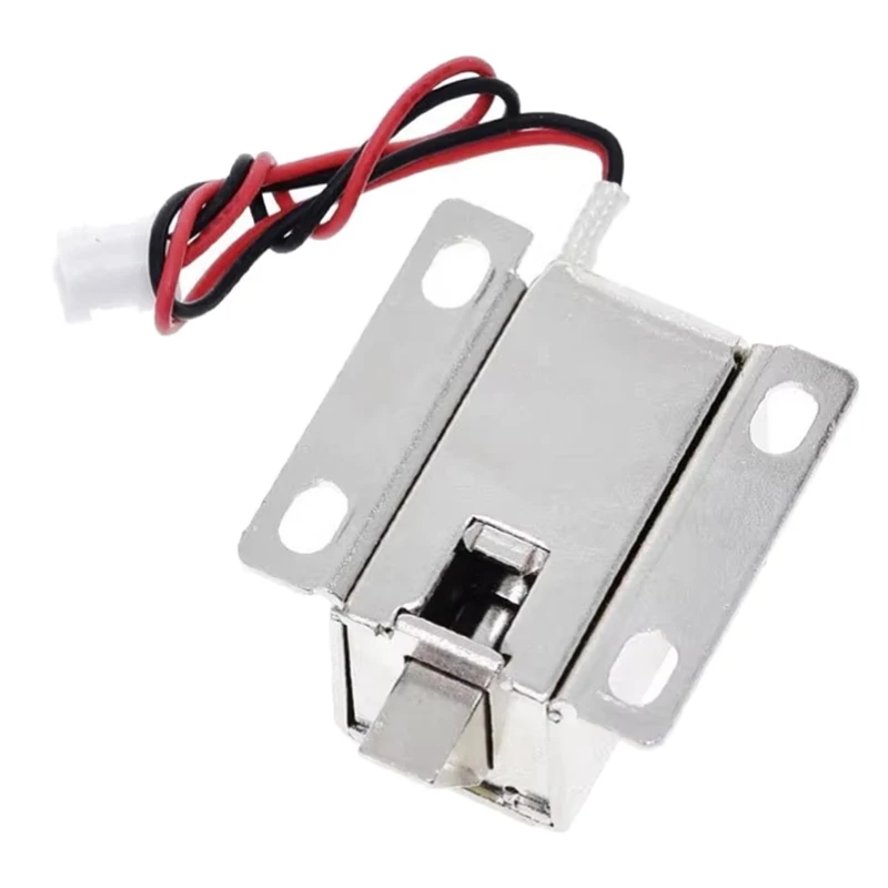 12V DC Mini 2728 Small Solenoid Lock Electromagnetic Electric Control Cabinet Drawer Lock Intelligent Auto Lock Home Improvement