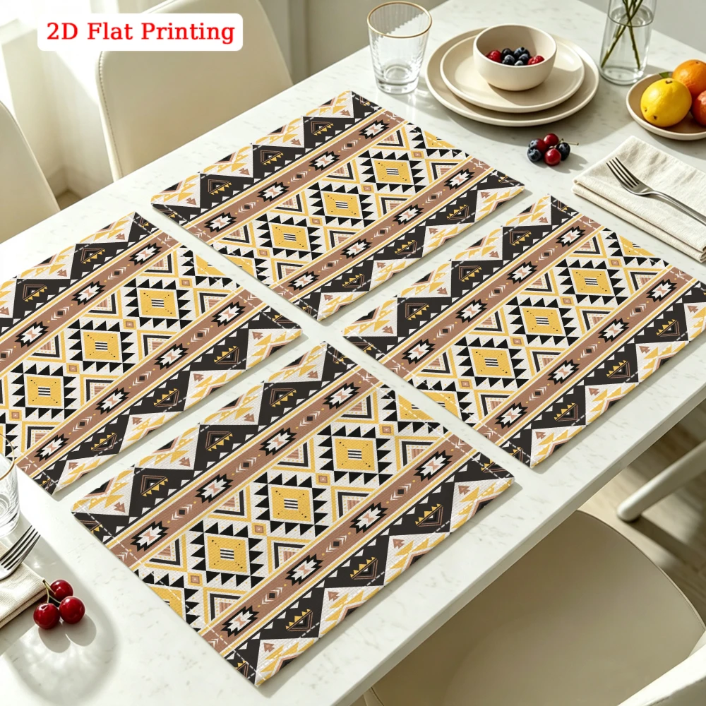 Home Decor Yellow - 2 шт. богемных геометрических салфеток для