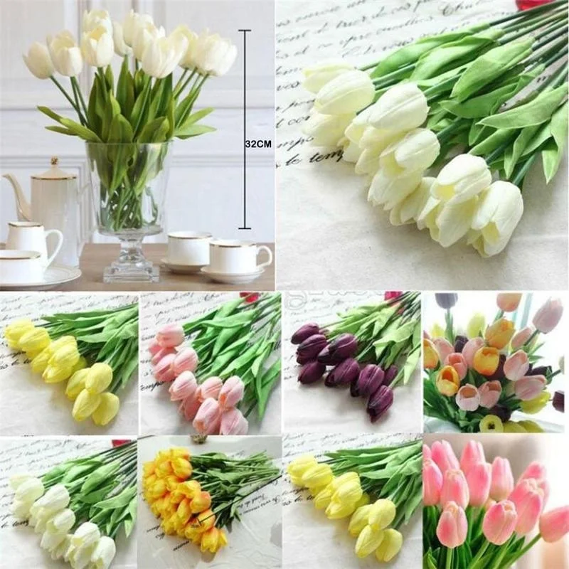 

1pcs New Handmade Tulip Wedding Bouquet Brooch Bridal Bridesmaids Flowers Home Decor