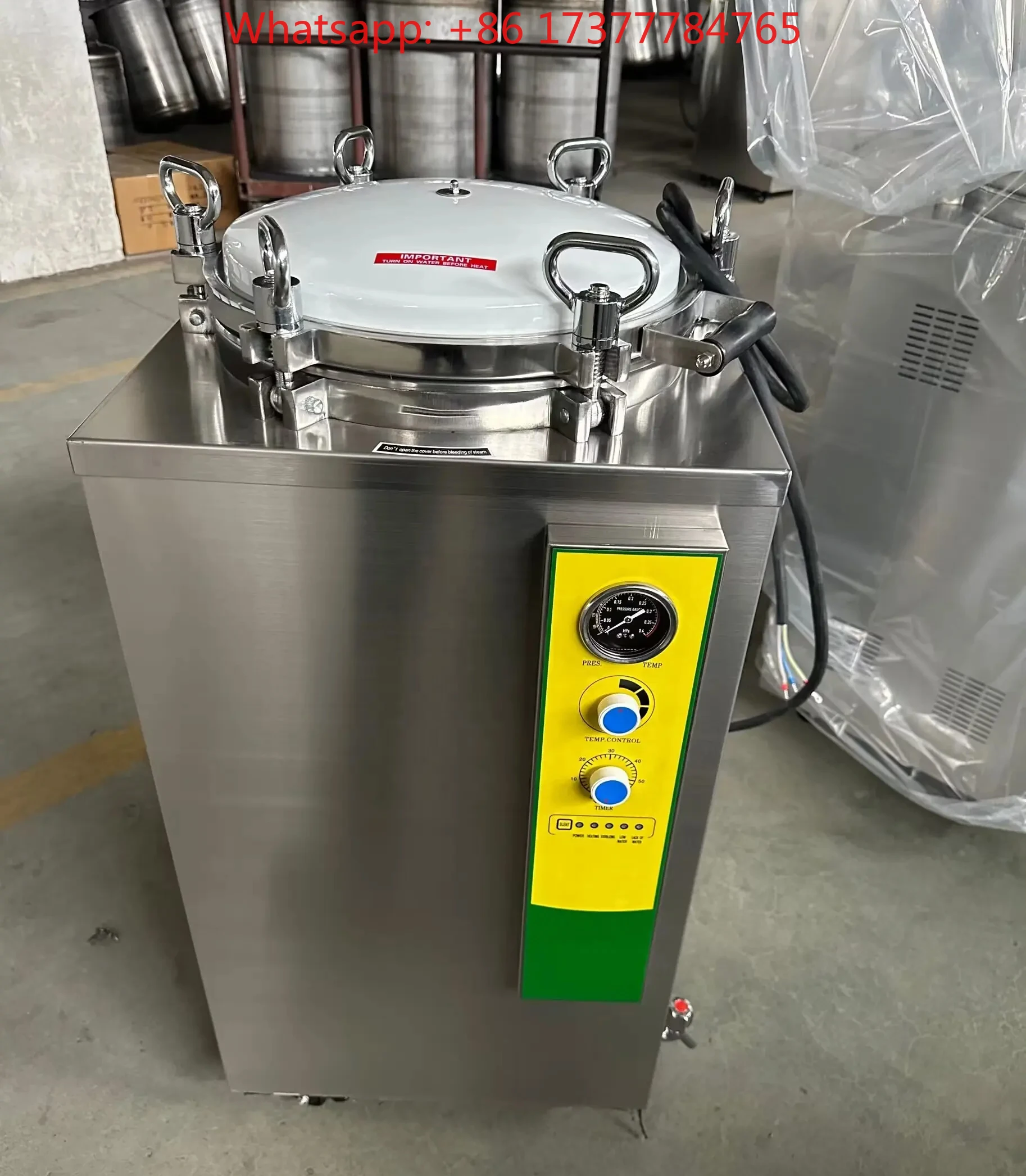 LS-35/50/75/100/120/150LJ Vertical Pressure Steam Sterilizer Laboratory Mushroom Sterilizer  Autoclave Machine