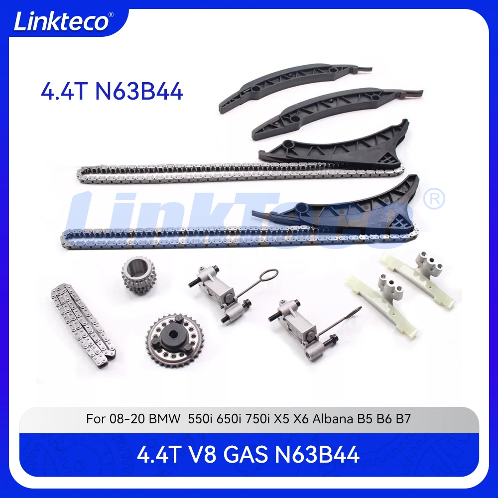 

Engine Timing Chain Kit Fit 4.4 T L V8 N63 S63 S63B44 N63B44 For 08-20 BMW 550i 650i 750i 6 7 X5 X6 Albana B5 B6 B7 4.4T N63B44A