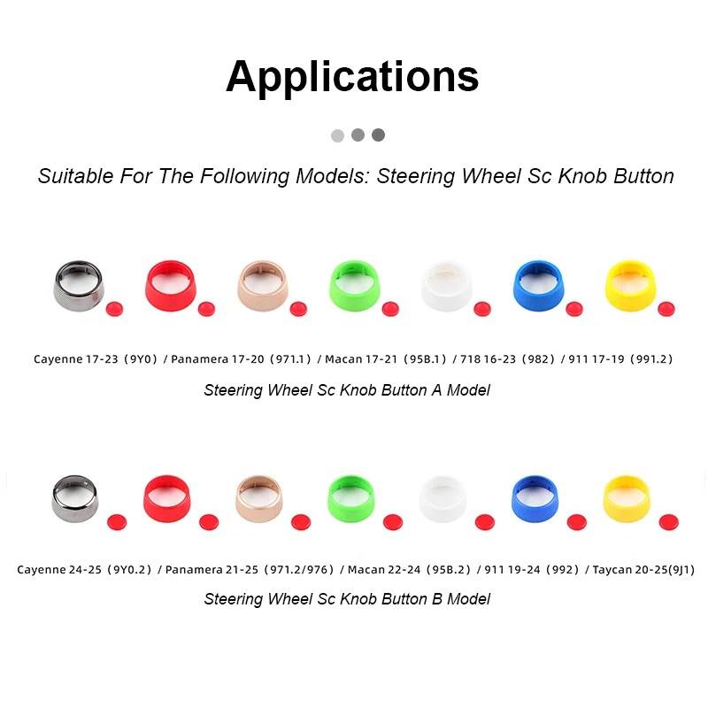 Multicolour Car Automobile Steering Wheel SC Ejection Knob Button For Porsche Cayenne Panamera 2017-2025 Macan 911 718 Taycan