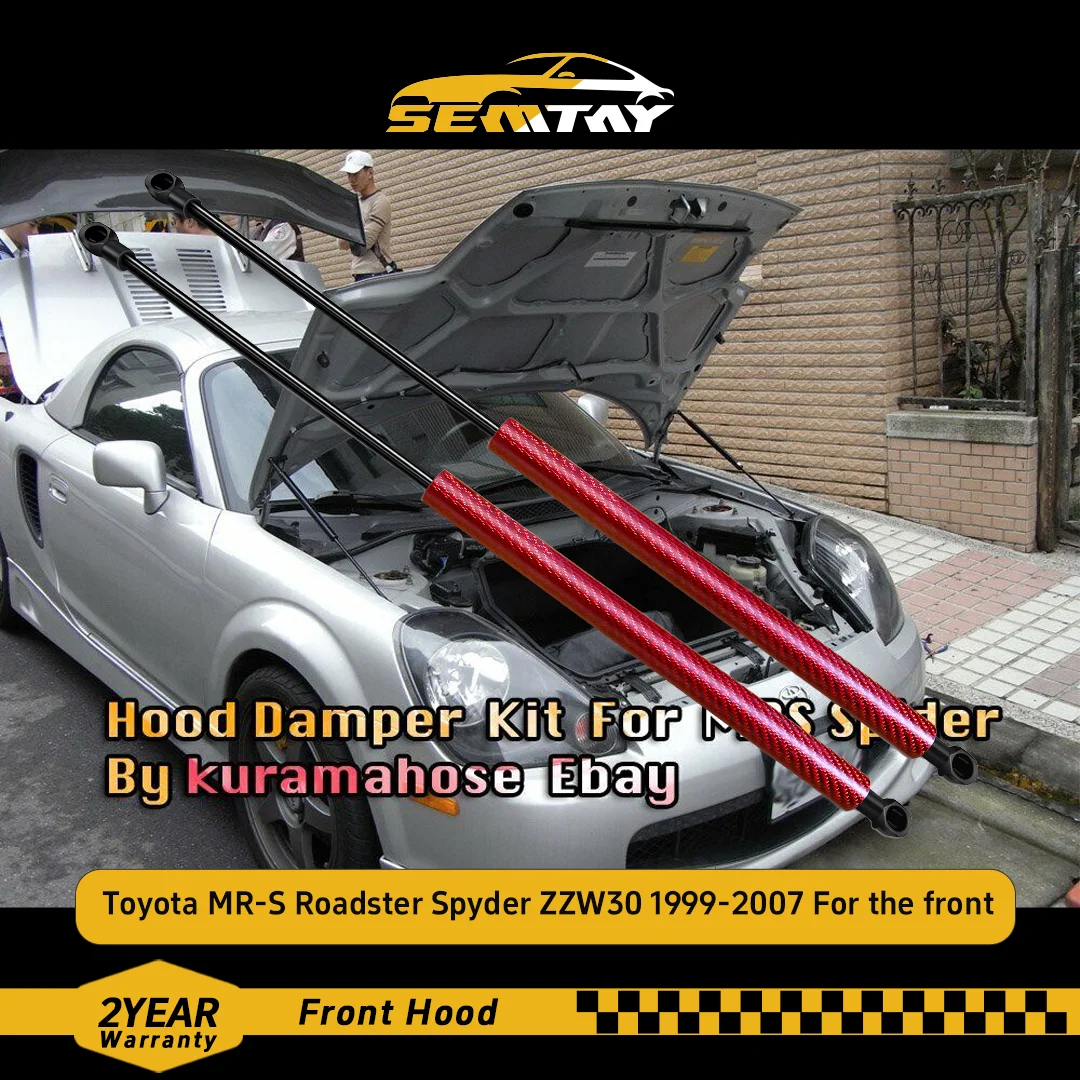 دعامات غطاء محرك السيارة SEMTAY لـ MR-S Roadster Spyder ZZW30 1999-2007 لدعم صدمات الربيع الأمامية
