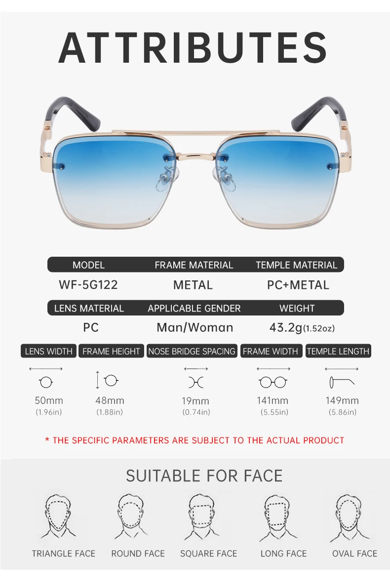 Übergroße quadratische Sonnenbrille für Herren, große Luxus-Designer-Vintage-Metall-Sonnenbrille für Männer, modische Eyewear, Gafas De Sol – Detail 10
