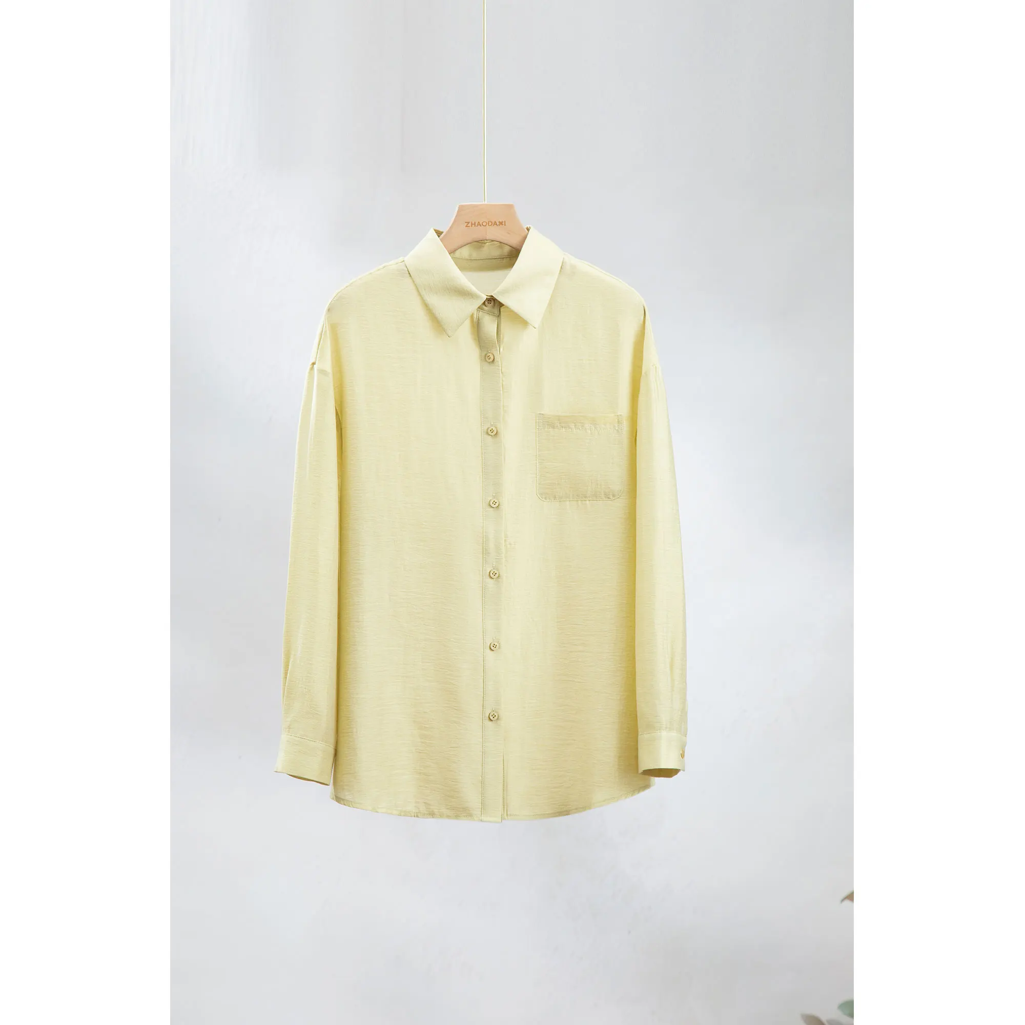 

Cool Classic Collar Straight Silk irt Lyocell Fiber Viscose Polyester Linen Busin Casual Summer Women's irt