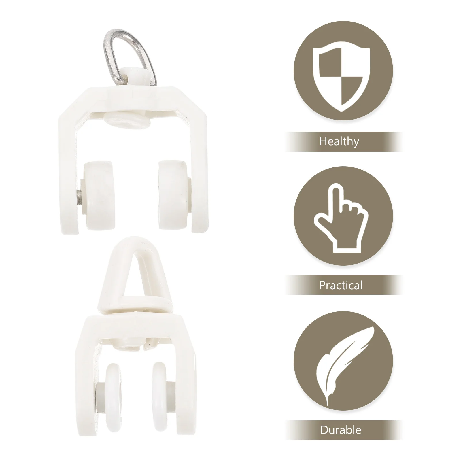 50 قطعة بكرات الستائر الصامتة مزلق المسار عجلة للستائر شير الستائر دش الستائر كتم عداء بكرة