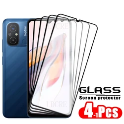 4Pcs For Xiaomi Redmi 12C Glass Redmi 12C Tempered Glass Protective Film Full Cover Glue 9H HD Screen Protector Redmi 12C Glass