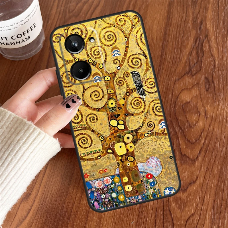 Kiss by Gustav Klimt For Realme 10 8 9 Pro Plus 8i C11 C15 C25 C30 C31 C35 C21Y GT Master GT Neo 5 2 3 3T Case