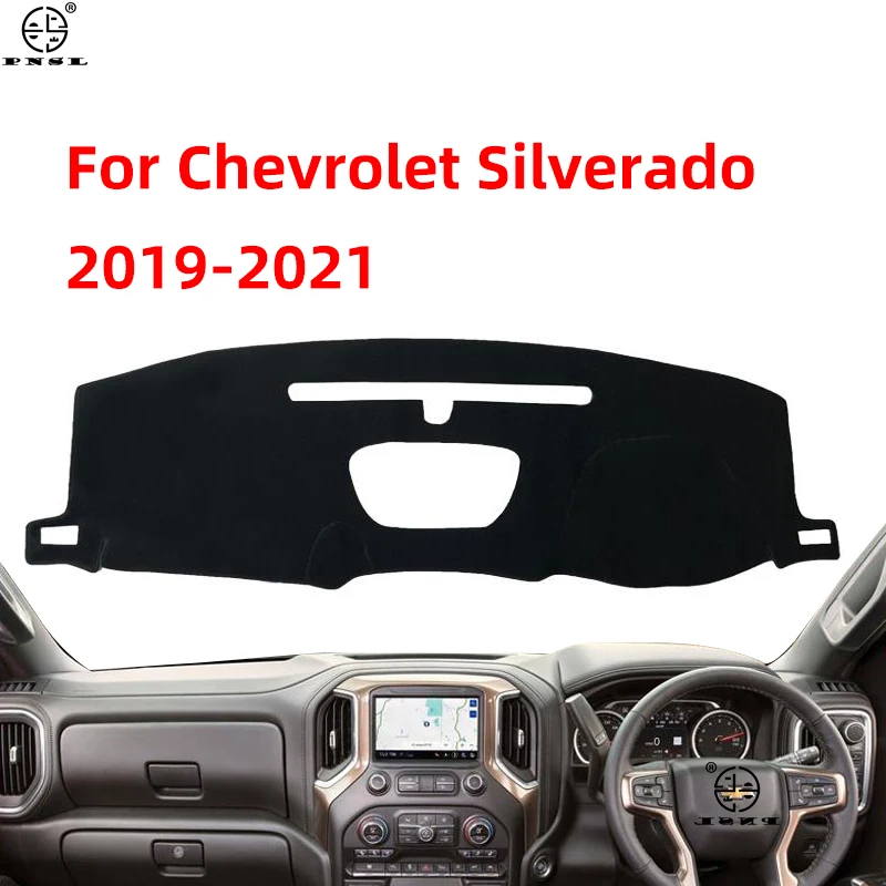 For Chevrolet Silverado GMC Sierra HD 1500 2500 3500 2019 2020 2021 Car Dashboard Cover Pat Dash Board Mat Carpet Dashmat Cape